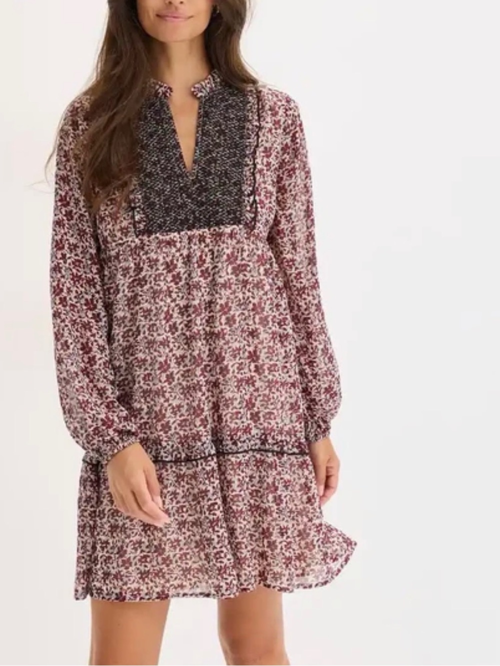 🆕WOT ZARA Printed Dress w Smocking